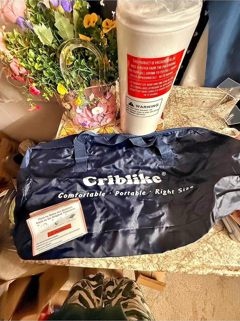 Criblike Pack and Play Mattress Blue